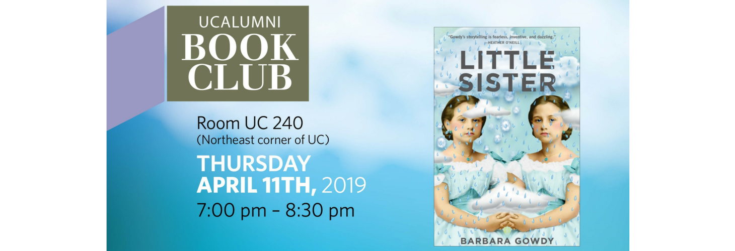 Book Club Room UC 240 April 11 2019. 7:00-8:30
