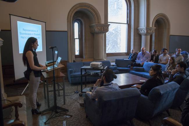 A student presents to the Canadian Studies conference