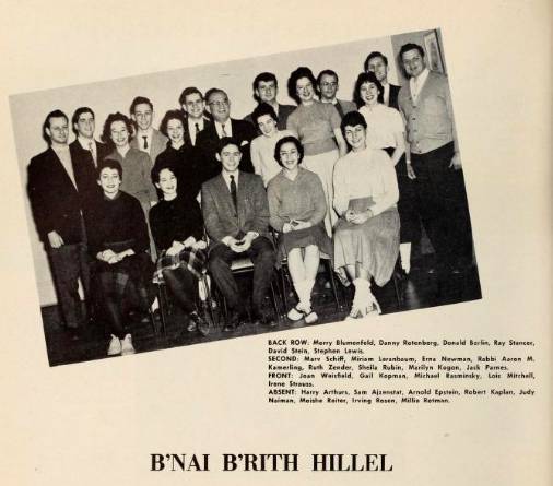 About 20 members of B'nai B'rith Hillel