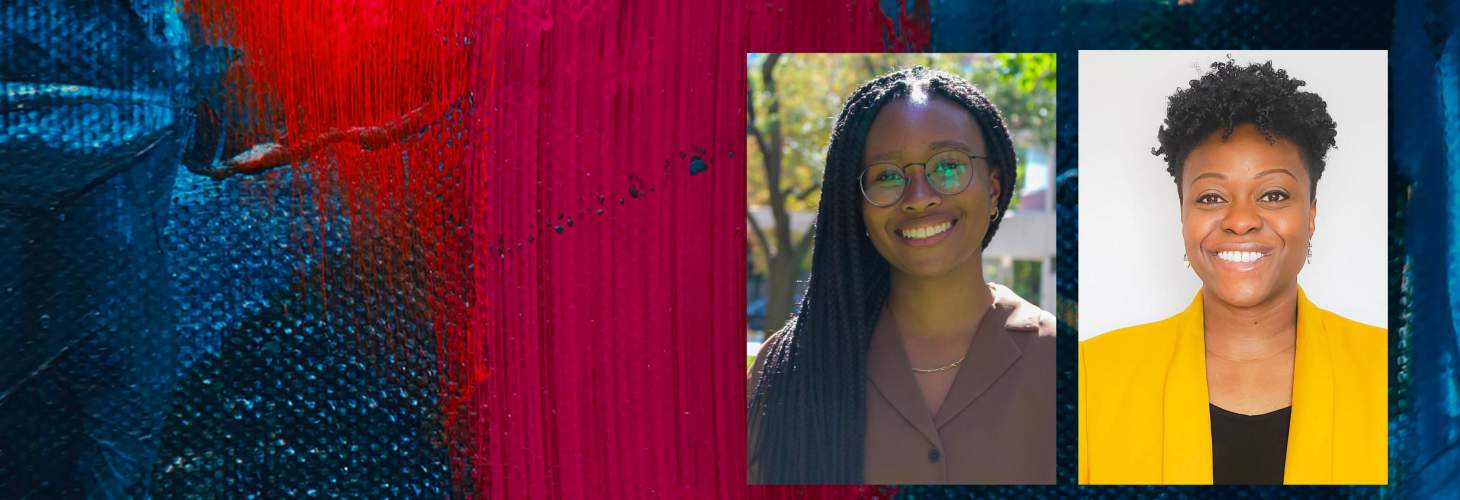 Headshot photos of Karel Peters and Funké Aladejebi