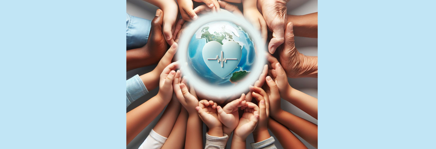 different coloured hands holding a globe