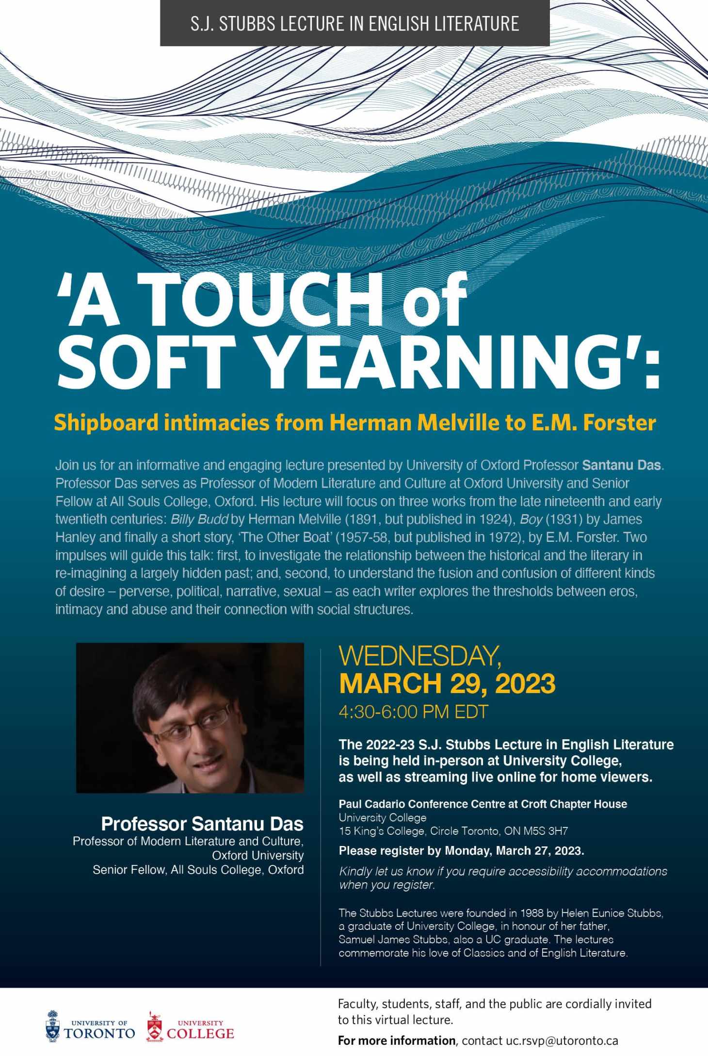 Graphic for S.J. Stubbs Lecture in English