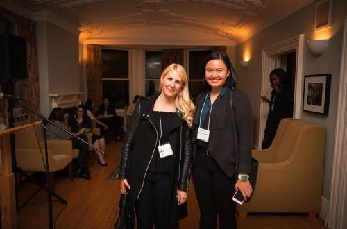 Mentor and mentee at mentorship kick off event.