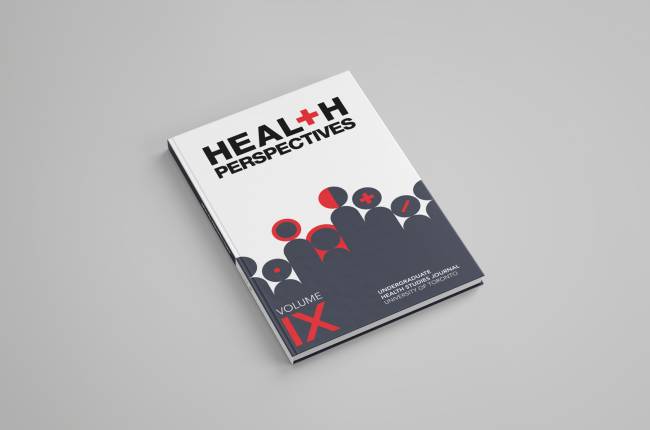 3D Rendering of an academic journal titled Health Perspectives