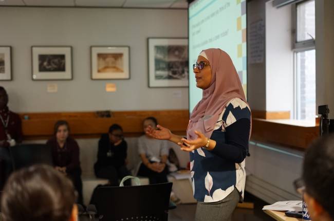 Career Educator Presenting to First Year Students