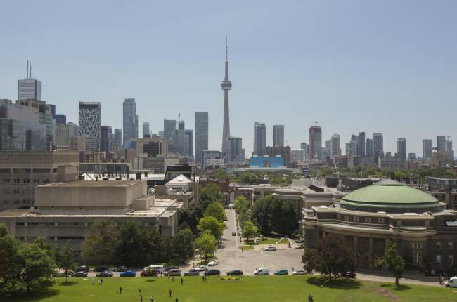 U of T campus & Kings Circle viewed from UC's rooftop