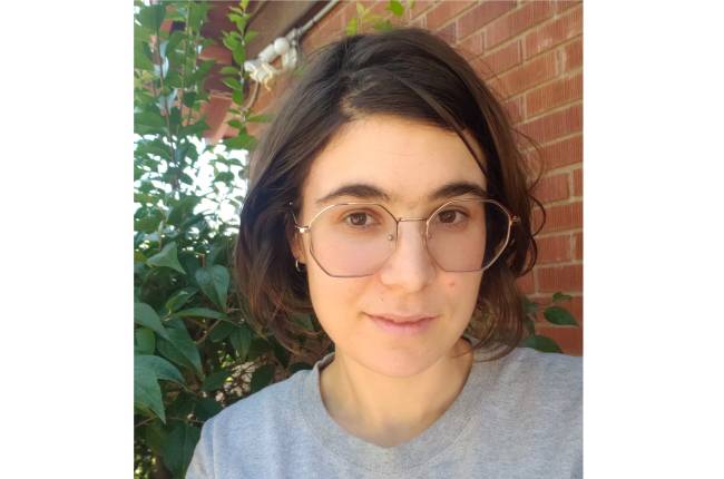 Picture of Sara Aronowitz, member of CoRC. This is a selfie and Sara is smiling.