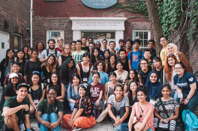 Group of students outside of the University College Union