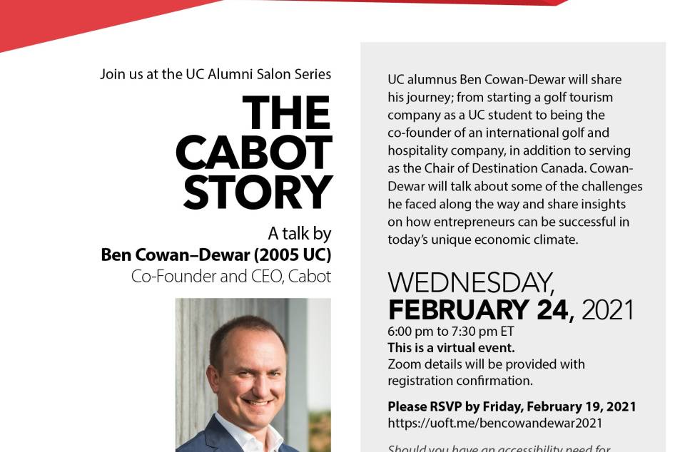 The Cabot Story with Ben Cowan-Dewar (2005 UC)