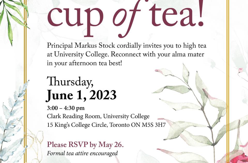 Graphic for Whitney Hall High Tea Evite