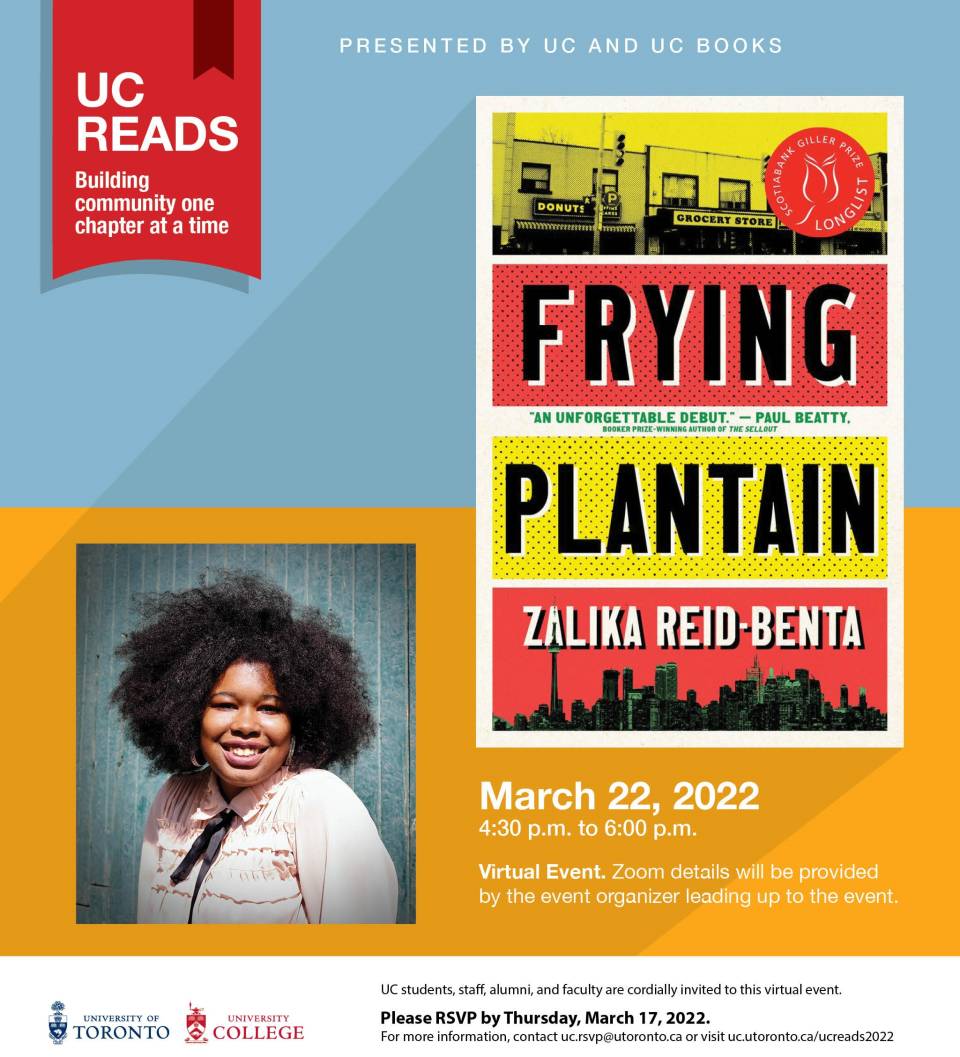 UC Reads: Frying Plantain by Zalika Reid-Benta