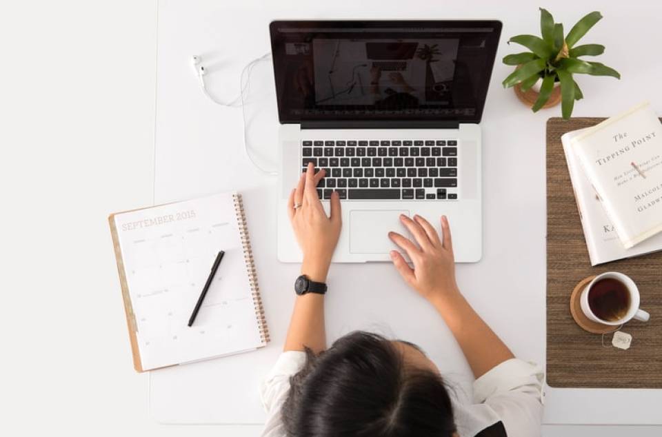 Student on Laptop