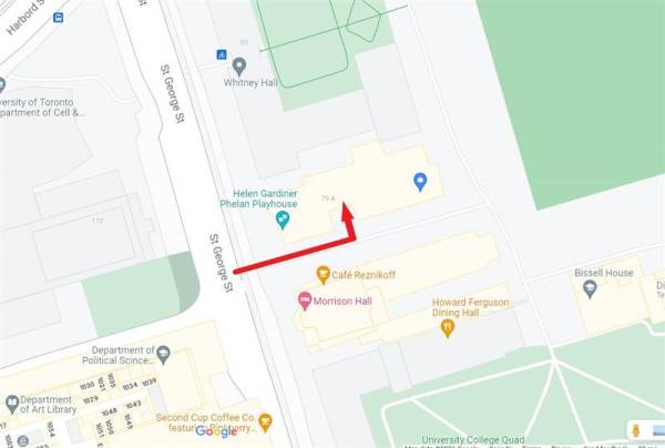 google map to Helen Gardiner Phelan Playhouse