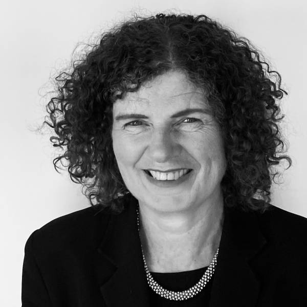 Black and white headshot of Clare Pettitt