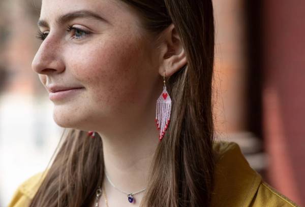Side profile of Alicia Corbiere
