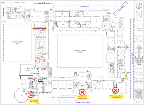 Floorplan of University College during construction October 2022