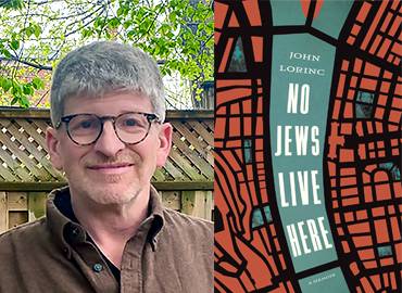 headshot of John Lorinc beside book cover of "No Jews Live Here"