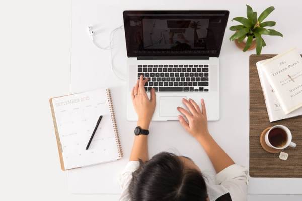 Student on Laptop