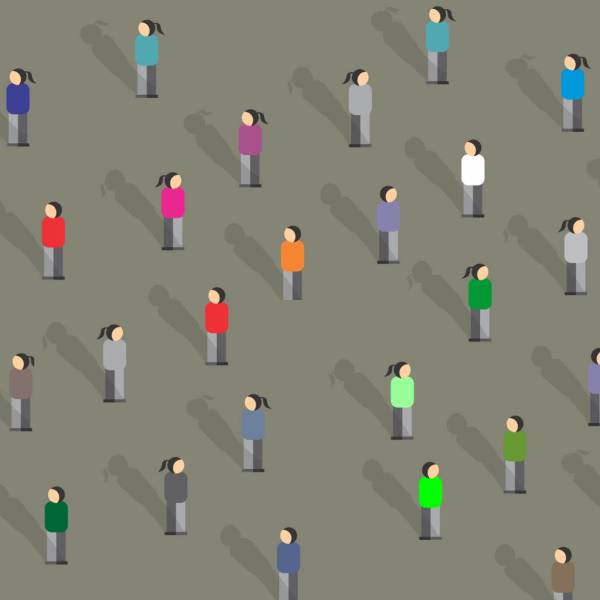 People standing apart