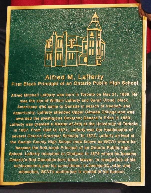 Photo of a plaque for Alfred Lafferty