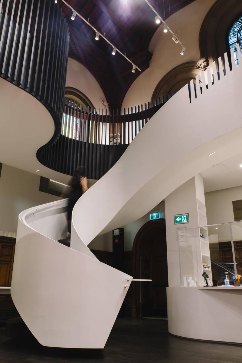 Staircase in the UC library 