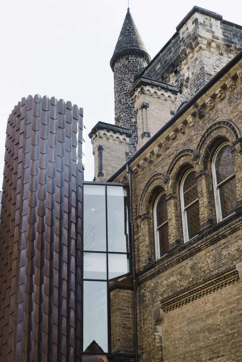 The exterior of the new UC elevator